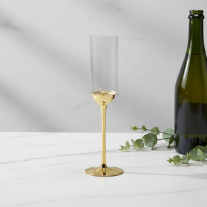 Verre à vin rouge <span class=keywords><strong>de</strong></span> luxe en cristal coloré électroplaqué or, <span class=keywords><strong>coupe</strong></span> à <span class=keywords><strong>champagne</strong></span> créative en <span class=keywords><strong>forme</strong></span> <span class=keywords><strong>de</strong></span> bougie - Product Image 4