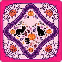 Tapis de jeu de Mahjong américain pliable moderne à motif d'Halloween imprimé sur mesure, design chat, antidérapant, vente en gros