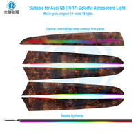 Éclairage d'ambiance dynamique pour panneau de porte Audi Q5 2010-2017, 18 LED avec changement de couleur RVB et contrôle par application