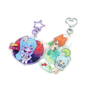 Vograce tùy chỉnh <span class=keywords><strong>2025</strong></span> mới đến mịn Epoxy kết thúc tùy chọn hiệu ứng ba chiều cạnh tròn làm tròn rõ ràng Acrylic móc khóa - Product Image 6