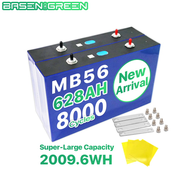 MB56 628ah 8000 Cycles 330Ah EV Battery 3.2V 304Ah Lifepo4 Battery Prismatic Lithium Ion Cell for 12V 48V Battery Pack Jack