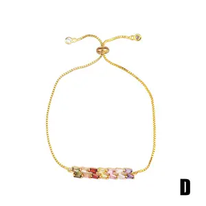 Fancy zircon stone adjustable bracelet for female multi colour bracelet accessories jewellery