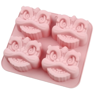 Baking 4 Hole Tradition Lion Shape <b>Silicone</b> Resin Mold Hand Make Soap Candle Mold Reused Diy Bake <b>Tool</b> Cake Soap Resin Diy Candy - Product Image 5