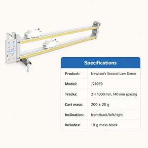 Aparato de Demostración de la Segunda Ley de Newton para Laboratorio de Física, Experimento de Fuerza, Masa y Aceleración, Equipo de Enseñanza - Product Image 3