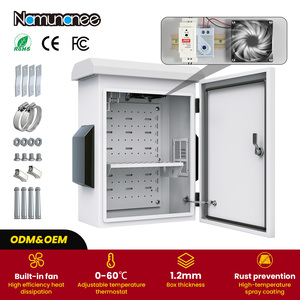 Scatola Elettrica <span class=keywords><strong>da</strong></span> <span class=keywords><strong>Esterno</strong></span> con Termostato, Ventilatore e Contenitore Metallico per Elettronica, Ideale per Aree ad Alta Temperatura - Product Image 1