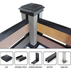 แผ่นผนังรั้วคอมโพสิต WPC สีม่วงสดใส ราคาประหยัด สำหรับรั้วภายนอกอาคาร - Product Image 5