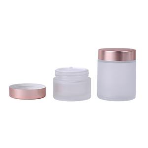 Tarros de Vidrio Esmerilado Rosa Dorado de 100g, 20g, 30g, 50g, 1oz, para Crema Facial, Envases de Lujo Vacíos de 5g para Cosméticos - Product Image 2