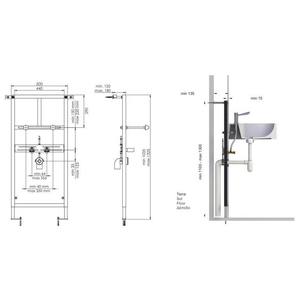 Struttura di Fissaggio per Lavabo Sospeso SN-33 Kamalu per Cartongesso - Product Image 2