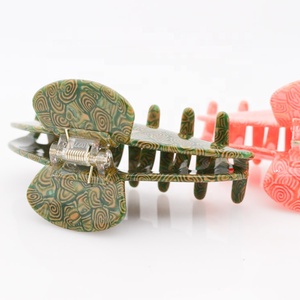 CANYUAN-Pinza de mandíbula para mujer, Logo de pelo personalizado, de madera naranja, acetato acrílico, pinza para el pelo, gran oferta - Product Image 6