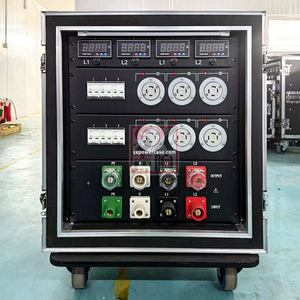 Caja de distribución de energía eléctrica 12U de 24 vías, estante de distribución de energía, 3 fases, 400A, sistema de equipo de Audio Camlock Stage