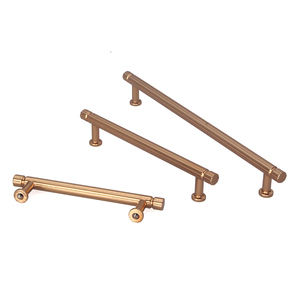 Modern çinko alaşım titanyum altın mutfak dolap kolları çekmece Dresser yatak odası için lüks çin toptan - Product Image 5