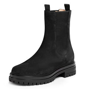 Helovitch, recién llegados, botines formales clásicos de alta calidad para mujer, talla grande, cómodos, antideslizantes, tacón cuadrado, <span class=keywords><strong>Chelsea</strong></span> Faux - Product Image 2