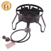 Réchaud de camping portable 110000 BTU à gaz GPL simple, brûleur en fonte haute pression, facile à nettoyer