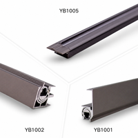 Profilé LED en alliage d'aluminium pour éclairage d'armoire, étagère, bibliothèque, éclairage LED à angle réglable YBKTJD-24
