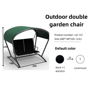 <span class=keywords><strong>Columpio</strong></span> de ocio doble <span class=keywords><strong>con</strong></span> <span class=keywords><strong>toldo</strong></span> <span class=keywords><strong>para</strong></span> jardín, parque, césped, techo, balcón, patio exterior, muebles de Metal duraderos - Product Image 2