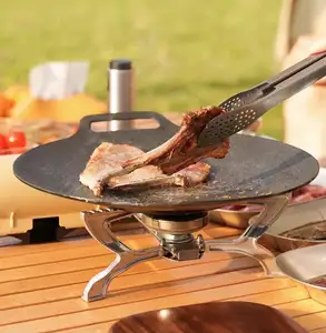 Vendita calda in lega di alluminio corea BBQ Grill Pan da cucina all'aperto piastra elettrica con friggitrice