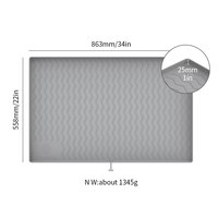 Tapis sous évier pour armoire de cuisine - Tapis en caoutchouc imperméable 34 x 22 pouces, bac de récupération des gouttes, tapis antidérapant, protection contre les fuites
