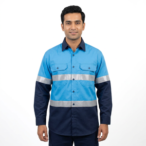 <b>Work</b> Wear Safety Clothing Construction Long Sleeve Hi Vis Reflective <b>Waterproof</b> Windproof Breathable Road Safety Shirt - Product Image 1