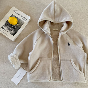 Child Star Circle Kids Fleece Hoodie Thick Lined Warm Outerwear Baby Boys Autumn Winter Coat - Product Image 3