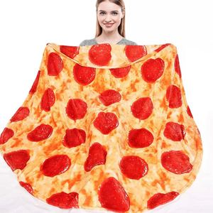 Hot-Selling Modern Knitted 100% Polyester Super Soft Flannel Burrito Tortilla <b>Pizza</b> <b>Blanket</b> - Product Image 1