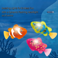 Yaxin Jouets de bain interactifs pour aquarium, poissons robots colorés, étanches, qui s'activent dans l'eau et qui brillent pour les enfants