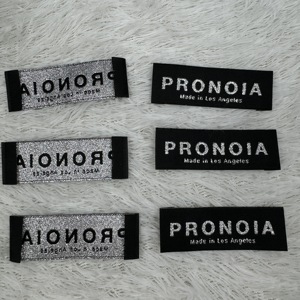 Tùy Chỉnh Phản Quang Thiết Kế Thời Trang Dệt Thẻ Cho Quần Áo Tên Thương Hiệu Logo Kích Thước End Gấp May Dệt Cổ Nhãn - Product Image 5