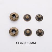 Boutons-pression en laiton, sans rouille, robustes, attaches métalliques étanches, boutons-pression à 4 griffes