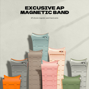 Bracelet en silicone magnétique pour <span class=keywords><strong>Samsung</strong></span> Watch 6 5 <span class=keywords><strong>4</strong></span> 40 mm 44 mm, sans espaces, conception à ajustement rapide pour le sport, la course à pied, l'utilisation quotidienne de la montre intelligente - Product Image 3