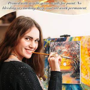 Lienzo en Blanco para Artistas, 100% Algodón, Pre-impregnado, Libre de Ácido, Tamaño Personalizado, para Niños y Artistas - Product Image 4