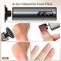 Kit d'outils de pédicure portable, lime à pieds de voyage, éliminateur de peaux mortes pour spa à domicile, lime à pieds électrique automatique avec vitesse réglable