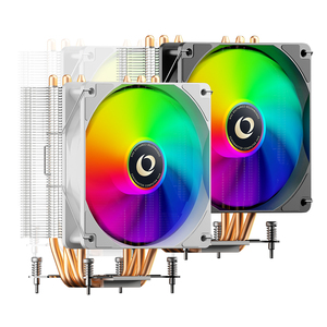 Enfriador de CPU Zeromaster con 4 Tubos de Calor de Cobre, Sistema de Refrigeración PWM para PC de Escritorio para Juegos, Ventilador RGB PWM con Iluminación LED Vibrante - Product Image 1
