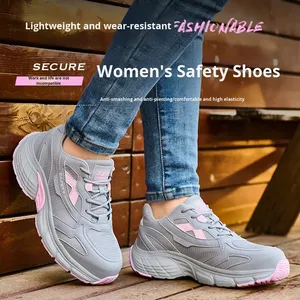 Calzado <span class=keywords><strong>de</strong></span> Seguridad con Puntera <span class=keywords><strong>de</strong></span> Acero para Protección Laboral, Talla Pequeña para <span class=keywords><strong>Mujer</strong></span>, Estilo Anti-aplastamiento y Anti-pinchazos, Ligero - Product Image 3