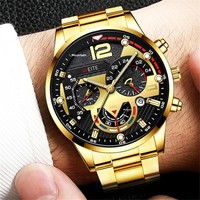Montre Sport Homme Bestseller, Calendrier, Mouvement Quartz, Bracelet Acier, Plusieurs Couleurs, Aiguilles Lumineuses, Chiffres Grands, Transfrontalier
