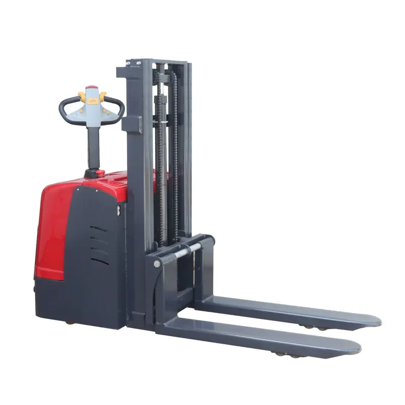 1t 1.5t 2t Full Electric Powered Pallet Stacker Truck Forklift outdoor electric stacker