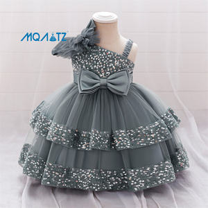 <span class=keywords><strong>Robe</strong></span> Princesse Courte à Paillettes et Épaules Dénudées pour Bébé Fille MQATZ, Style Soirée Enfant, Prix Compétitif, OEM ODM AL195XZ - Product Image 5