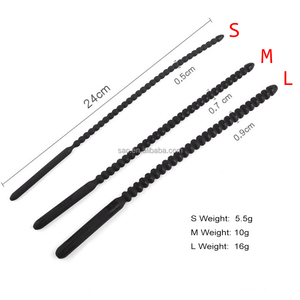 सैकनॉवे पुरुष लिंग धातु स्टेनलेस स्टील सिलिकॉन लंबे घोड़े की आंख डिलेटर कैथीटेरिराइजेशन रॉड ध्वनि मूत्रमार्ग - Product Image 4