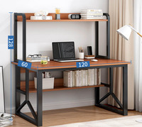 Vente directe d'usine étagère de bureau économique moderne table de bureau intégrée pour étudiant avec bibliothèque