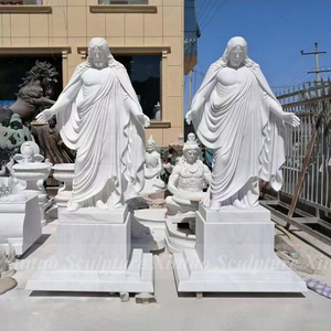 High Quality Marble Outdoor Garden Life Size Catholic Scared Heart Jesus Christ <b>Statues</b> Catholic Catholic <b>Statues</b> Catholi - Product Image 5