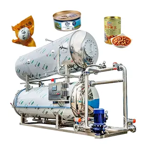 ORME Tuna Can Coffee Sterilization Machine 100l Immersion Use Gas Heating Water Spray Retort for Ready to Eat