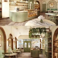 Bäckerei-Kaffeehaus-Design Holz-Lebensmittel-Präsentationstheke Glas-Süßwaren-Präsentationstheke Kaffeehaus-Dessertvitrine Maßgefertigt