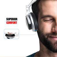 Casque studio professionnel supra-auriculaire, équipement pliable, type dynamique 50 mm, son surround stéréo filaire pour l'enregistrement et le monitoring