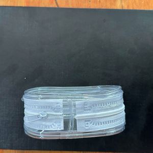 Custom Mini Zippered Transparent Pouch <b>Coin</b> Purse, Keychain & Wireless Charger Organizer with Cable Holder & Earbuds <b>Case</b> - Product Image 3