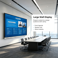 Tableau blanc interactif intelligent LCD tactile infrarouge 4K de 98 pouces, 20 points, Android Windows, pour réunions et éducation