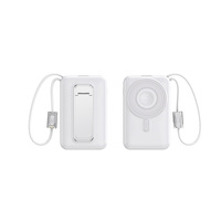 Support magnétique sans fil 3-en-1 en plastique certifié 3C, batterie externe 10000 mAh, charge rapide 22,5 W/20 W, affichage numérique pour iPhone