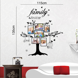 Vinilo Decorativo Ecológico para Pared con Diseño de Árbol Genealógico, Marco de Fotos, Adhesivo Decorativo para Sala de Estar, Dormitorio, Sala de <span class=keywords><strong>TV</strong></span> - Product Image 2