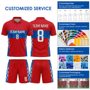 カスタム昇華サッカーユニフォーム、サッカーチームユニフォームセット、通気性のあるポリエステル速乾シャツ、サッカーセット、OEM - Product Image 4