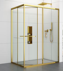 מתחם מקלחת מרובע עם דלת החלקה פנימית - Product Image 3