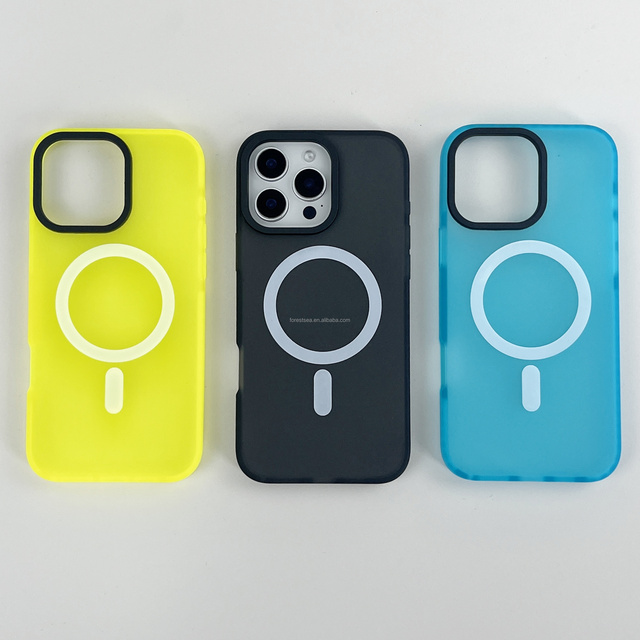 2300 Gauss Frosted Metal Soft Magnetic Phone Case for iPhone 16 Pro Max 15 Plus 16 E Cases TPE Anti-fall Bumper Shockproof Cover