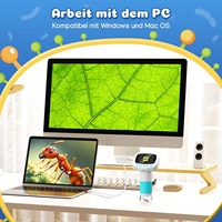 Portable Children's 1000x Digital Microscope 8GB Card 2 Inch IPS Screen USB Photo/Video Recording Magnifying Glass Toy