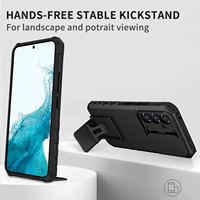 Support PC étui pour Samsung Galaxy A14/A34/A54/A24 support Invisible 2 en 1 couverture fenêtre coulissante lentille protection coque de téléphone